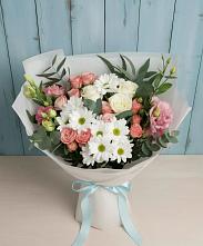 Букет цветов из:  Розы, Лизиантусы и Хризантемы в Хоре