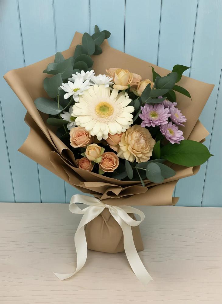 Букет цветов из: Герберы и Хризантемы в Хоре