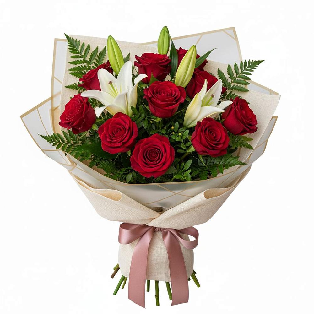 Букет цветов из: Лилии и Розы в Хоре