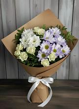 Букет цветов из:  Хризантемы и Розы #REPLACE_PRED# Хоре