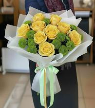 Букет цветов из:  Хризантемы и Розы #REPLACE_PRED# Хоре