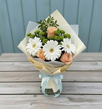 Букет цветов из:  Герберы, Розы и Хризантемы #REPLACE_PRED# Хоре