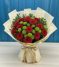 Букет цветов из:  Розы и Хризантемы #REPLACE_PRED# Хоре