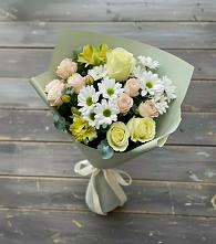 Букет цветов из:  Альстромерии, Розы и Хризантемы в Хоре