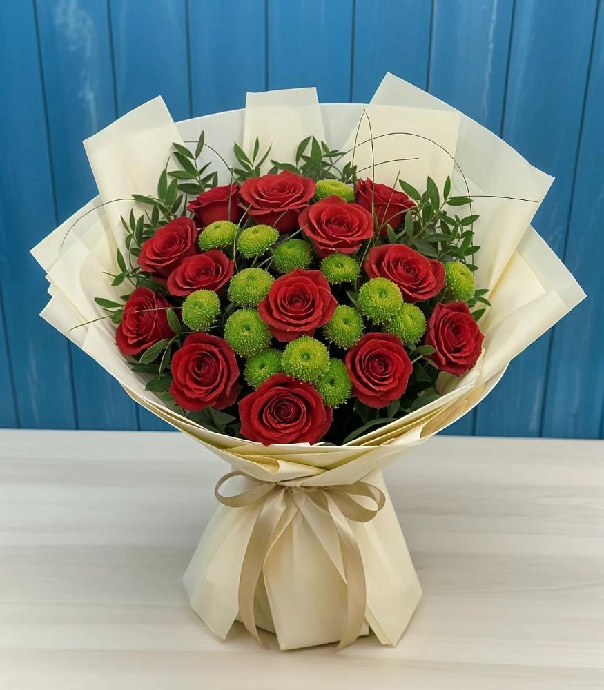 Букет цветов из: Розы и Хризантемы в Хоре